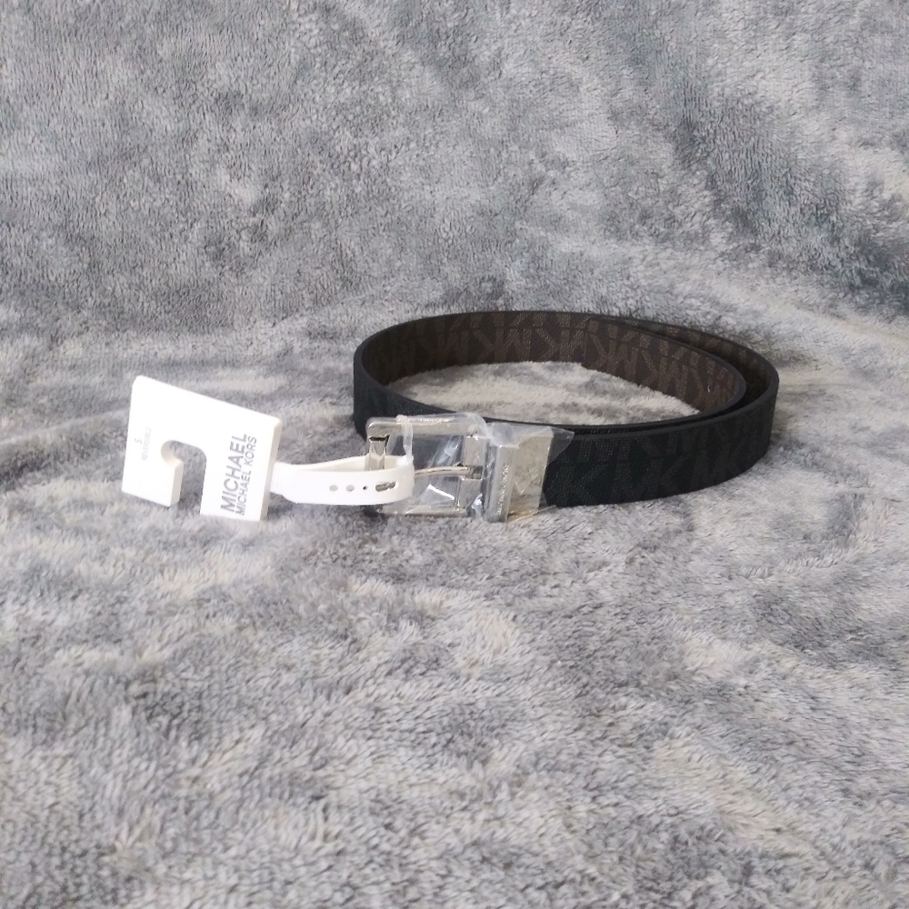 SOLD Reversible Michael Kors Belt, Silver Buckle